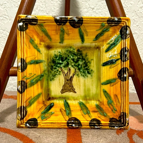 jacque price Dining Vintage Hand Painted Olive Tree Plate Hand
